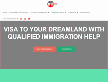 Tablet Screenshot of dreamlandimmigration.com